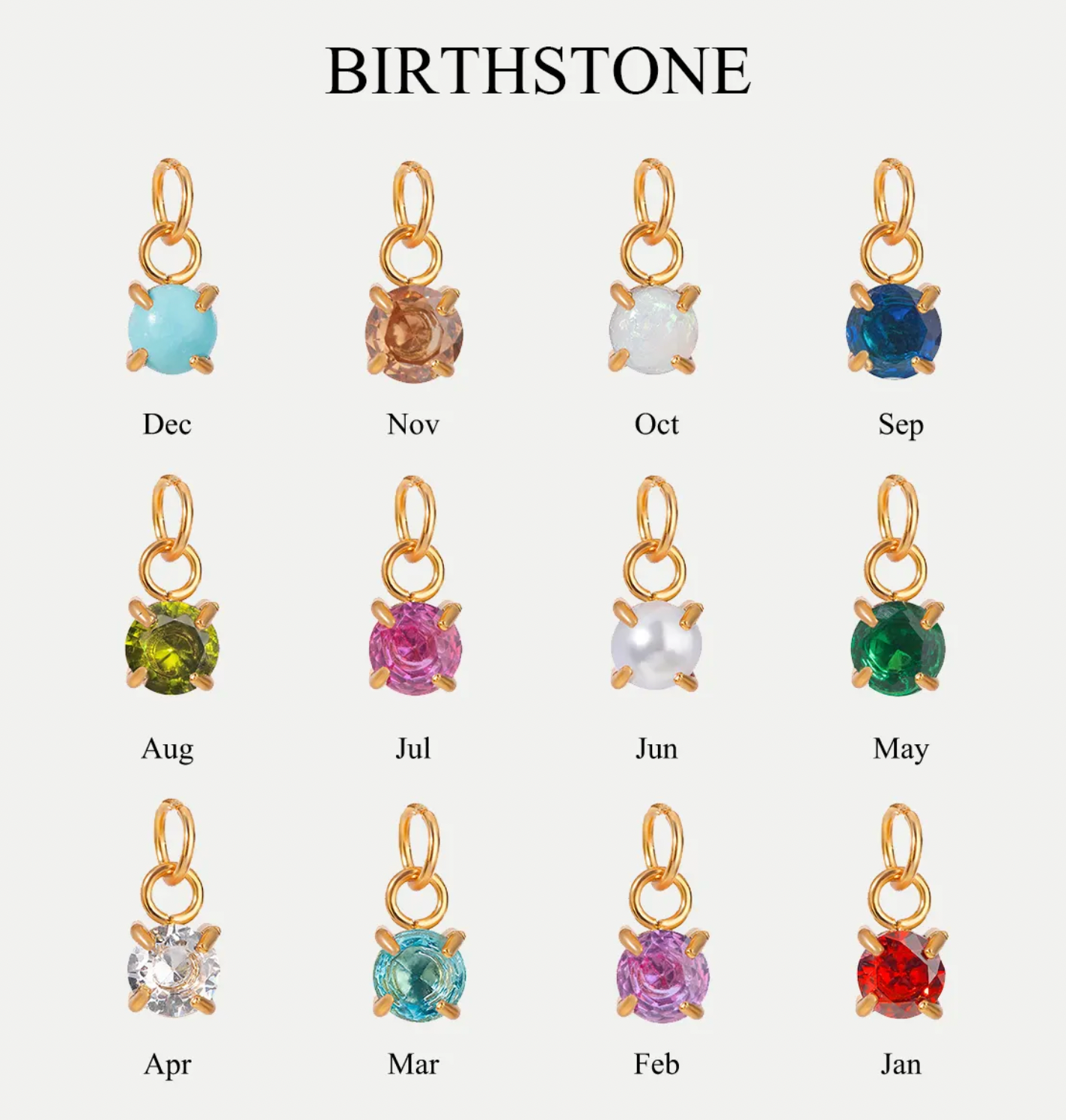 Birth Stone Charms